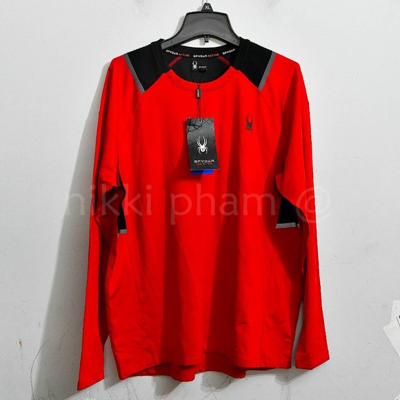 Spyder Other - NWT Spyder Active Men’s Long Sleeve T-Shirt in RED
